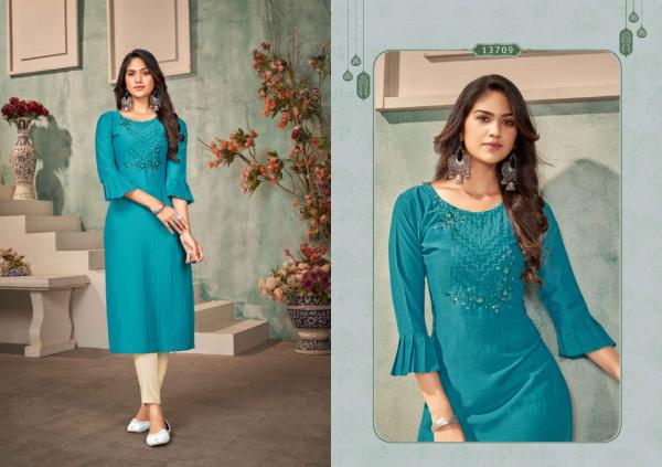 Kalaroop Octavia Vol 13  Silk Fancy Designer Kurti Collection